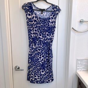 INC International Concepts Blue Leopard Dress